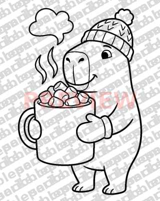 Hot cocoa coloring page: Hot cocoa (preview)