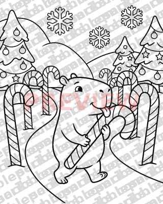 Candy cane coloring page: Candy cane lane (preview)
