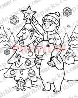 Star on top coloring page