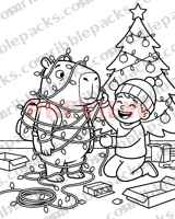 Lights tangle coloring page