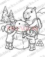 Snowman coloring page