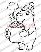 Hot cocoa coloring page