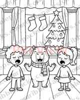 School holiday concert coloring page
