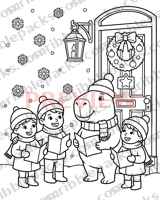 Caroling coloring page