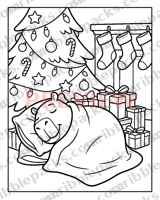 Christmas Eve sleep coloring page