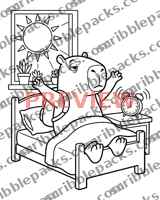 Waking up coloring page