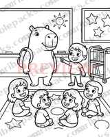 Show and tell coloring page
