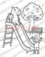 Slide coloring page