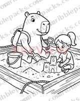 Sandbox coloring page