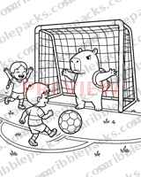 Soccer goalie coloring page