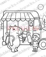 Ice cream truck coloring page