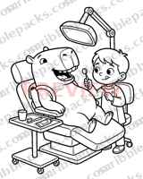 Dentist coloring page